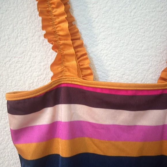 Zimmermann Girl's Ginger Frilled Striped One-Piece Swimsuit - Picture 3 of 6